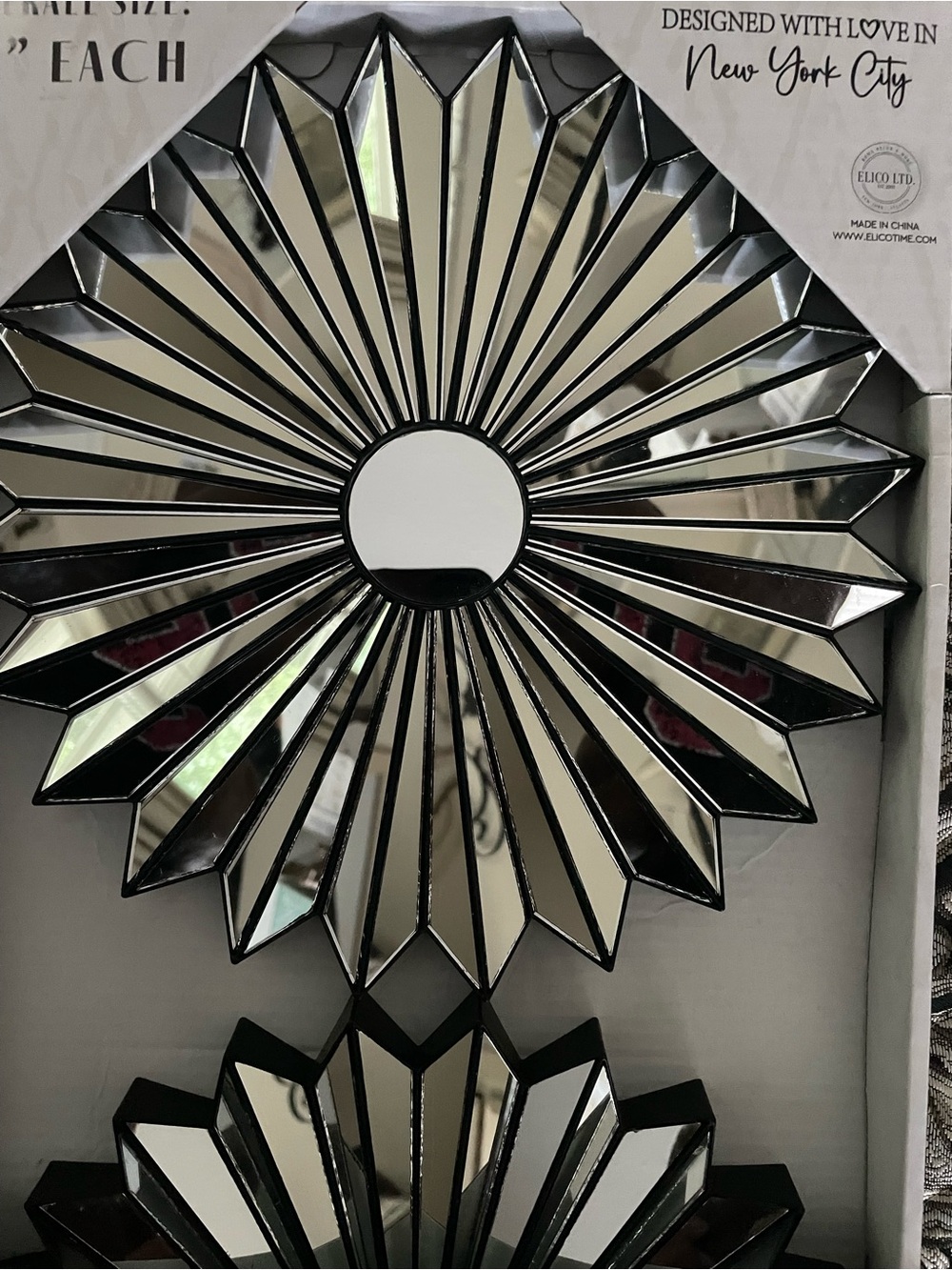 Radiant Sunburst Mirror - Silver Mirror Accent - Picture 3 of 6